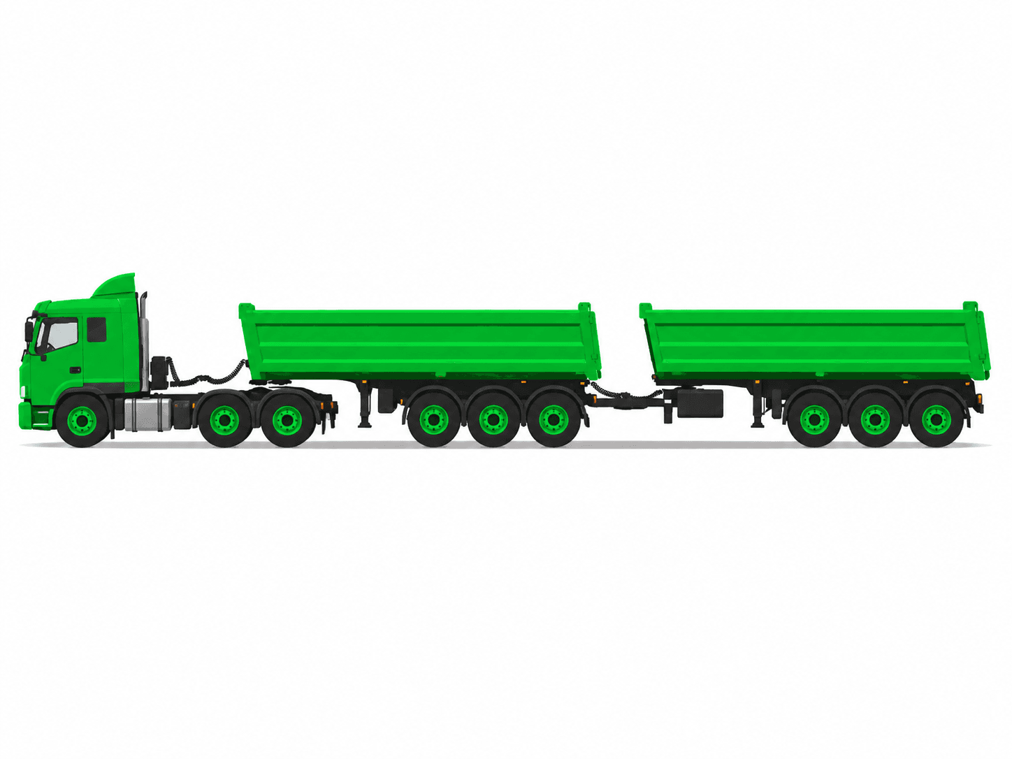 Heavy truck and dog haulage configuration