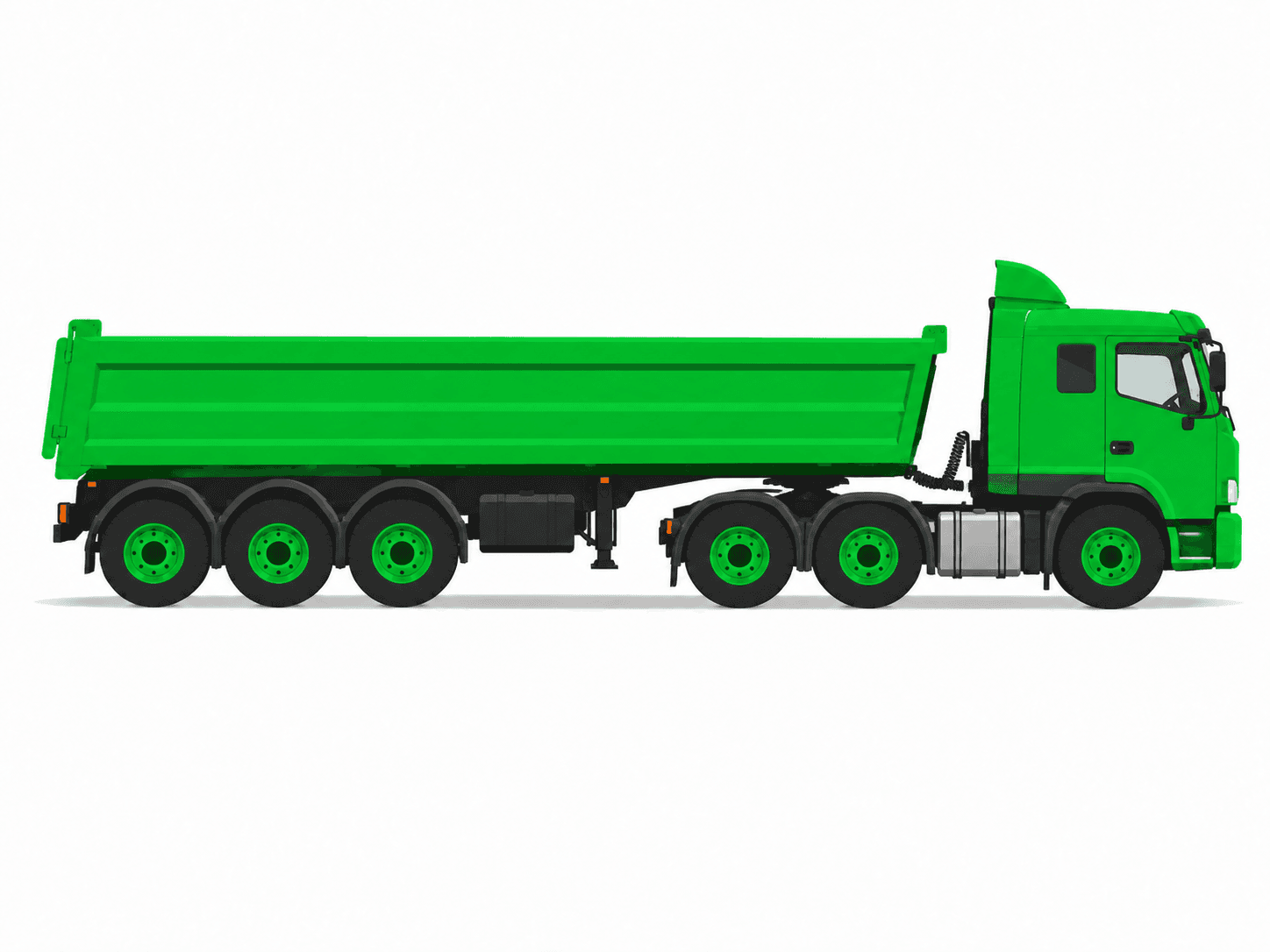 Semi tipper truck and trailer