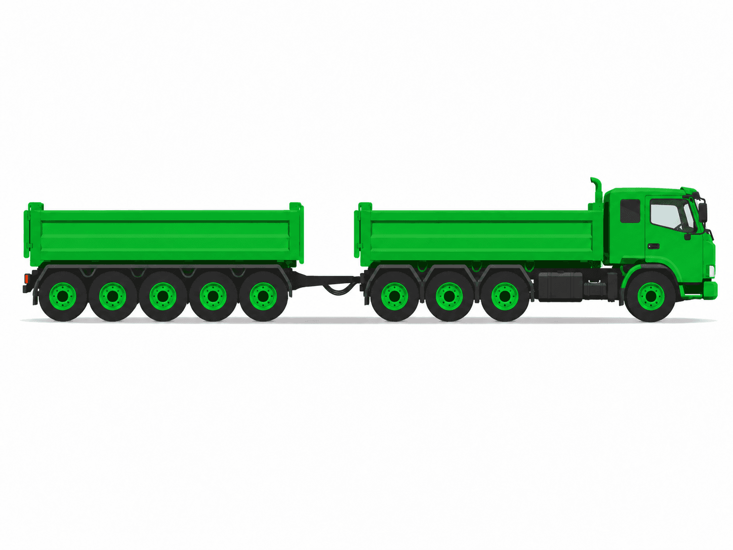 Representative truck and dog tipper combination
