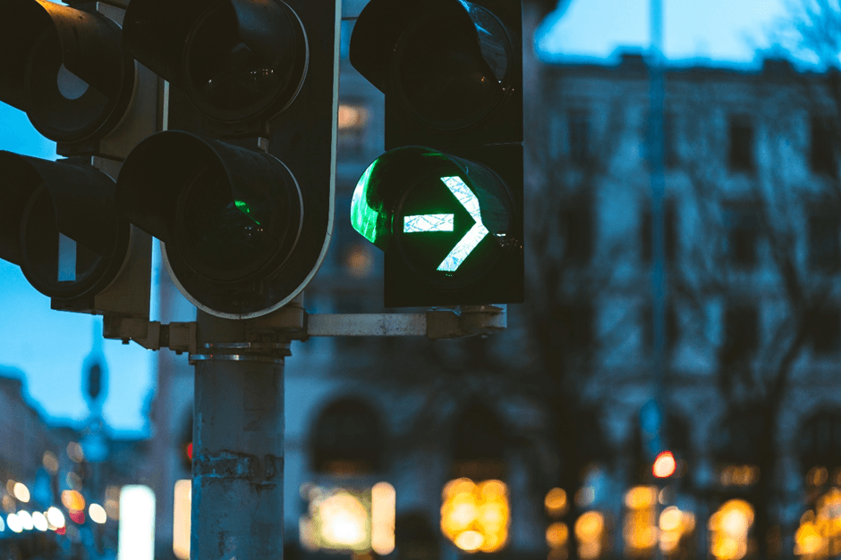 Green light signifying on-demand efficiency in Abbotsford