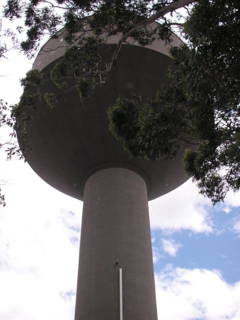 Water tower landmark in the Blacktown region near Angus