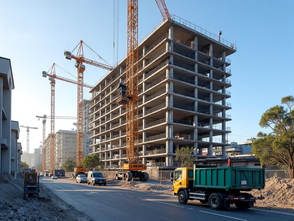 Active construction site in Hebersham area