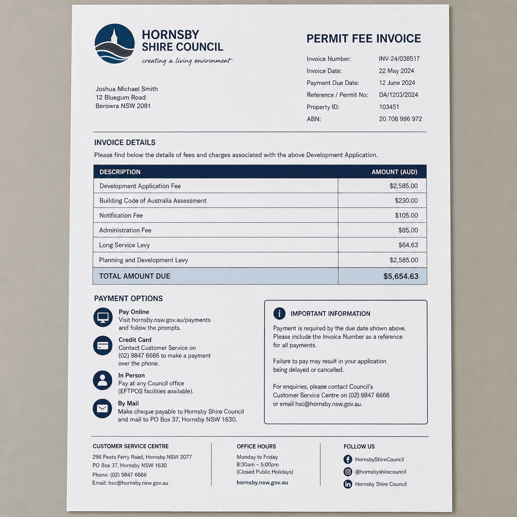 Council notice photographed flat with all four corners visible and readable text